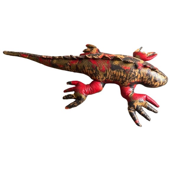 Rare Realistic 26" Reptile Plush | Gila Monster Lizard Soft Sculpture Art Toy - Picture 4 of 16